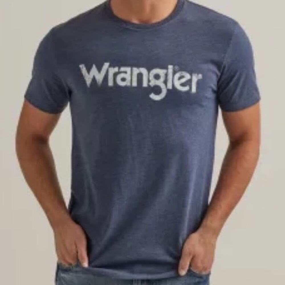 NWT Wrangler blue kabel logo t shirt
